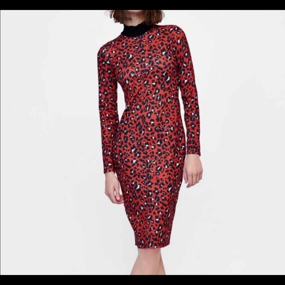 Zara animal print dress